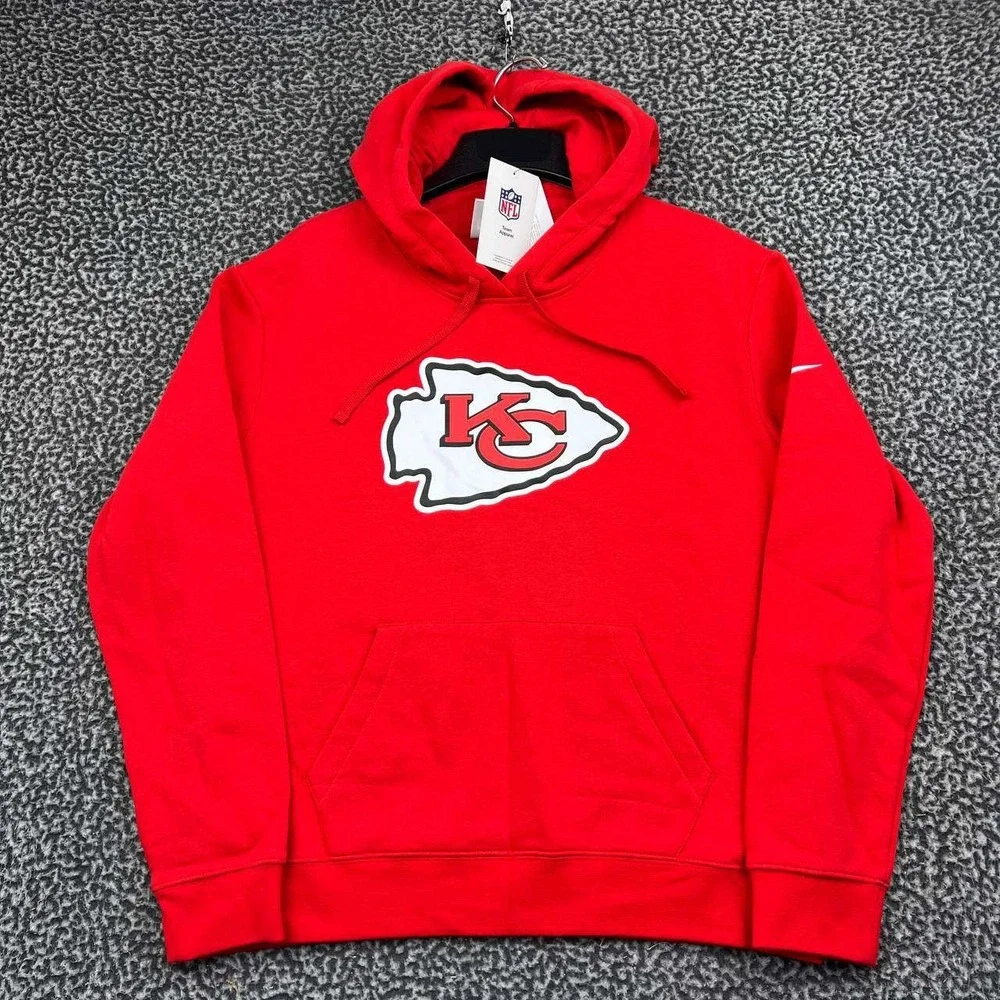 Nike Kansas City Chiefs NFL Hoodie Women Medium Red Pullover Long Sleeve New M